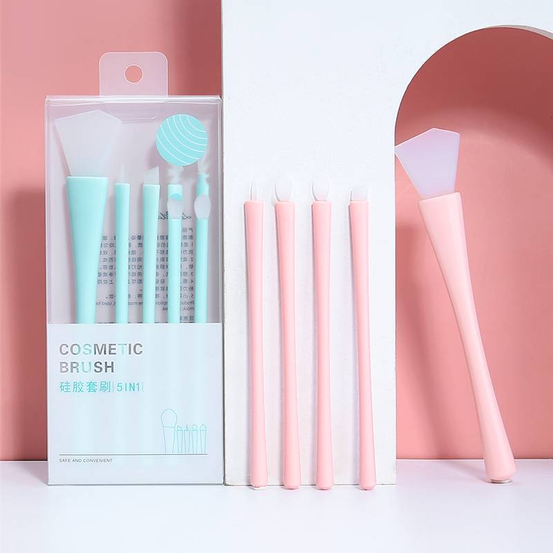 Lameila Facial Mask Applicator Brush 5pcs Skincare Diy Lipmask Eye Portable Silicone Cosmetic Brush Set Makeup Brush D0891